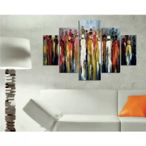 Image of ST176 Multicolor Decorative MDF Painting (5 Pieces)