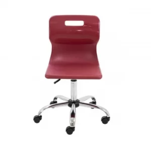Image of TC Office Titan Swivel Senior Chair with Castors 435-525mm, Burgundy