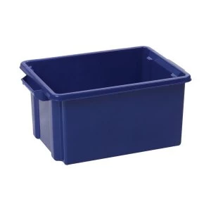 Image of Strata Storemaster Maxi Crate External W470xD340xH240mm 32 Litres Capacity Blue Single