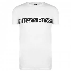 Image of Hugo Boss Stripe Logo T-Shirt White Size L Men
