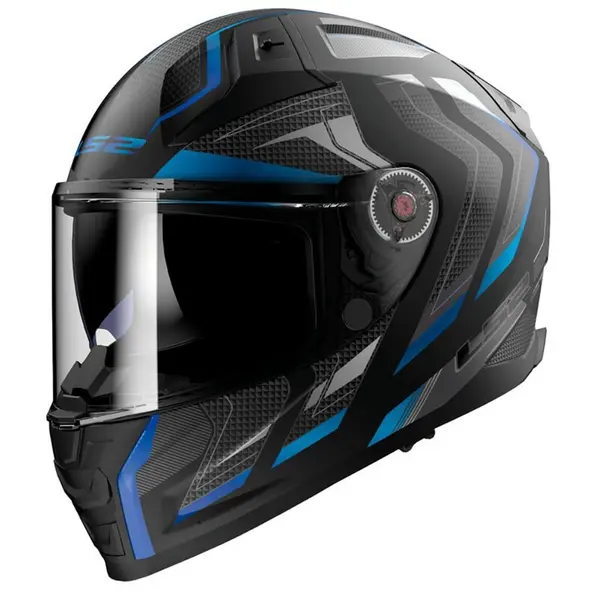 Image of LS2 FF811 Vector II Alizer Matt Black Blue Full Face Helmet Size 2XL