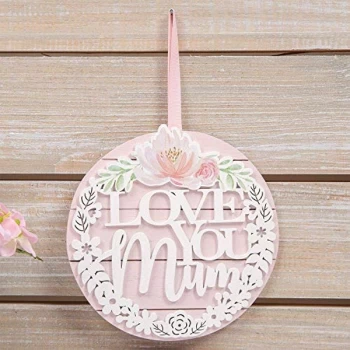 Image of Sophia Wooden Hanging Plaque - Love You Mum