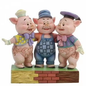 Image of Squealing Siblings (The Three Little Pigs) Disney Traditions Figurine