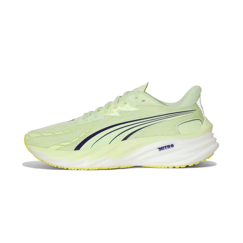 Image of Puma Velocity NITRO 4 Yellow White SS26 Shoes, Size 41 - EUR