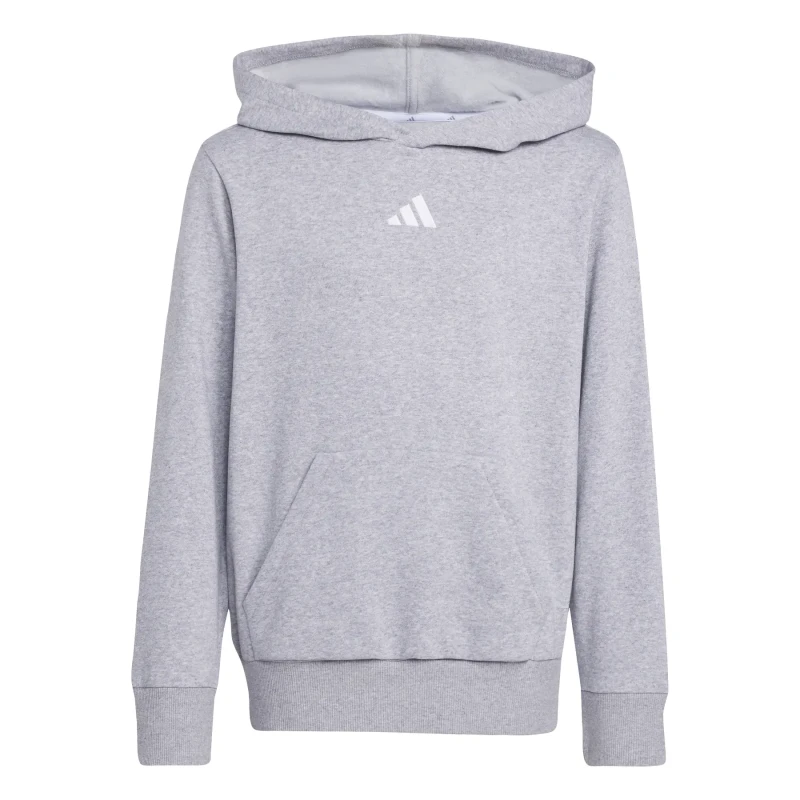 Image of Adidas SPORTSWEAR Hoodie in Brushed Fleece grey Baby 7/8Y (120 to 126CM);9/10Y (132 to 138CM);11/12Y (144 to 150CM);13/14Y (153 to 162CM);15/16Y (168
