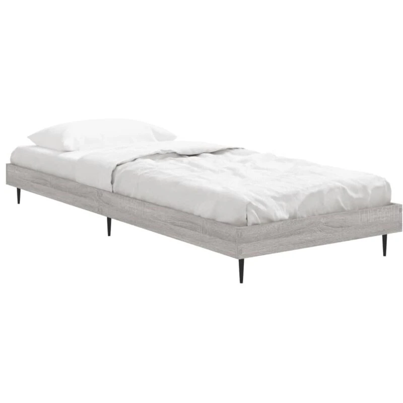 Image of VIDAXL Bed Frame without Mattress Grey Sonoma 75x190cm Small Single Engineered Wood Vidaxl 8720845798000