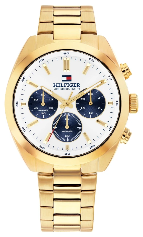 Image of Tommy Hilfiger 1710723 Hudson Chronograph (40mm) White Dial Watch