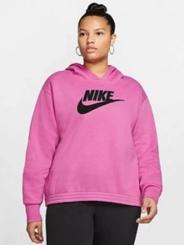 Image of Nike Nsw Icon Clash Pullover Hoodie (Curve) - Fuchsia