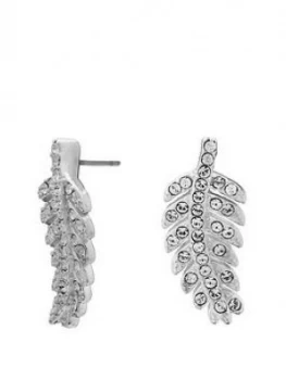 Image of Simply Silver Sterling Silver 925 Swarovski Feather Stud Earrings