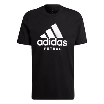 Image of adidas Futbol Logo T-Shirt Mens - Black