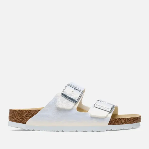 Image of Birkenstock Womens Boston Croc-Embossed Leather Slim-Fit Mules - UK 5 White Sandals female 1026500 5
