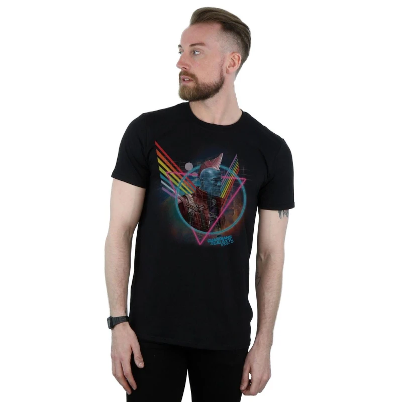 Image of Marvel Marvel Men Guardians Of The Galaxy Neon Yondu T-Shirt in Black Size: Small Black S Male 5057245386883