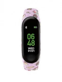 Image of Tikkers Tikkers Activity Tracker Digital Dial Lilac Unicorn Print Silicone Strap Kids Watch