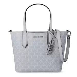 Image of Michael Kors Eliza Small Monogram Tote Bag - White