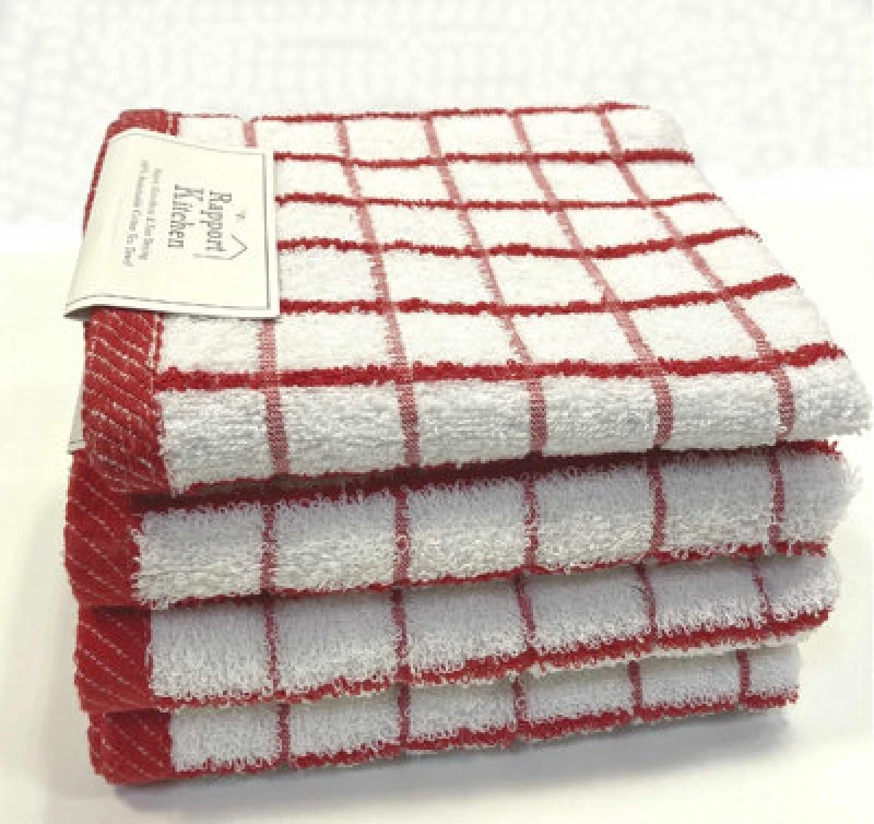 Image of Rapport Home Luxury Terry Kitchen Towel 50X80 Red