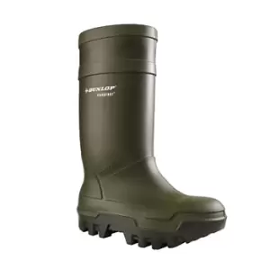 Image of Dunlop Adults Unisex Purofort Thermo Plus Full Safety Wellies (8 UK) (Green)