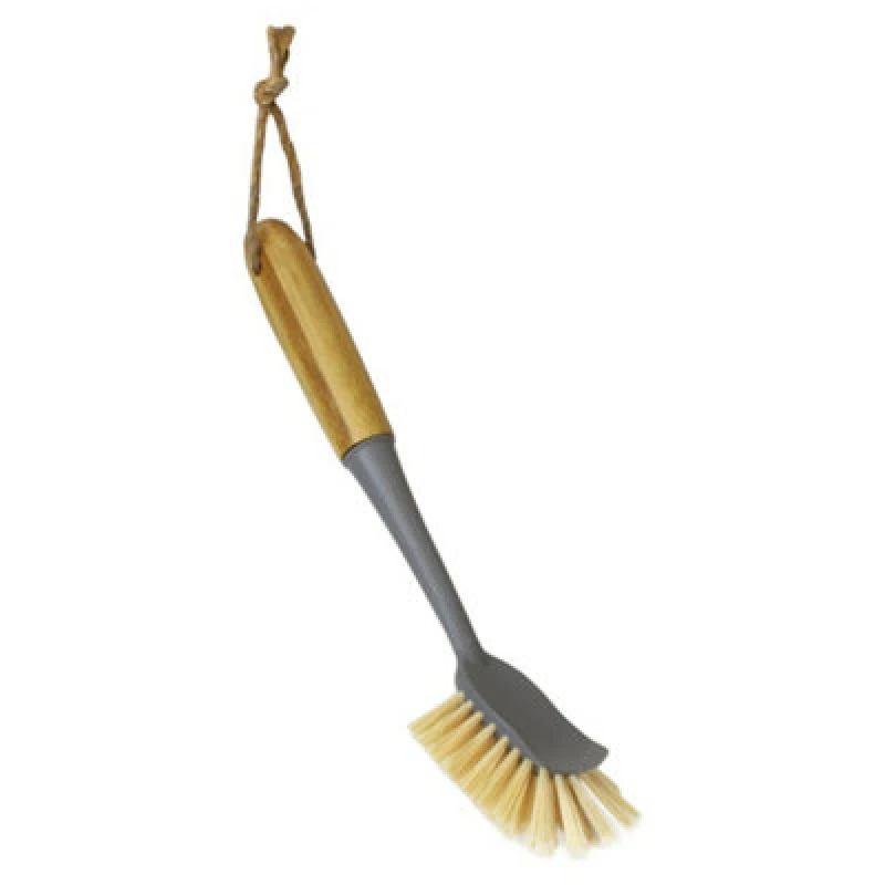 Image of JVL Bamboo Classic Washing Up Dish Brush - Natural Brown