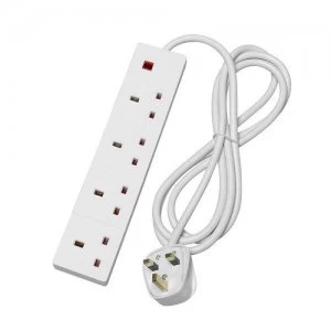 Image of Status 4 Gang 2m Extension Lead with Neon