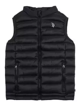 Image of U.S. Polo Assn. Boys Thin Bellow Gilet - Black, Size Age: 8-9 Years