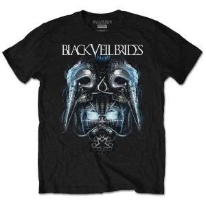 Image of Black Veil Brides - Metal Mask Unisex Medium T-Shirt - Black