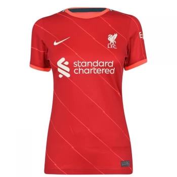 Image of Nike Liverpool Home Shirt 2021 2022 Ladies - Red
