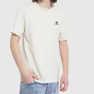 Image of Converse Go To Embroidered Star T-Shirt In Stone