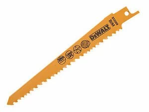 Image of DEWALT HSC Fast Cuts Wood and Nails Reciprocating Saw Blade 152mm Pack of 5