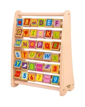 Image of Tooky Toy Wooden Alphabet Abacus