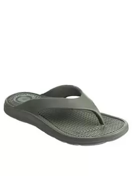 Image of TOTES Mens Solbounce Toe Post Sandal - Khaki, Size 8, Men