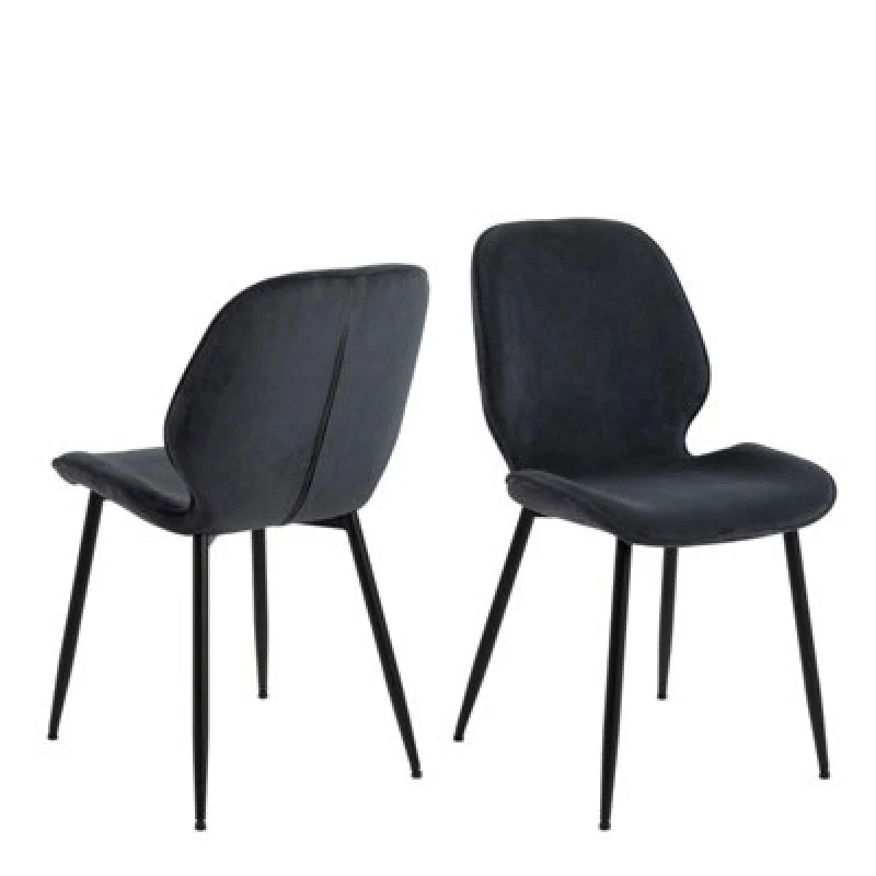 Image of Furniture To Go Femke Dining Chair In Anthracite Set Of 4