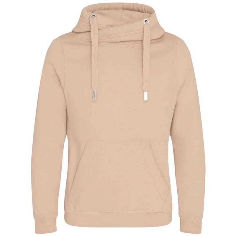Image of AWDis AWDis Men Crossover Collar Hoodie in Nude Size: Small Nude S Male 5063470809530