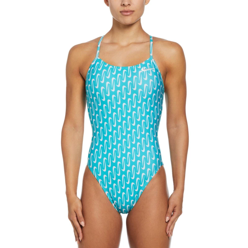 Image of Nike Swim Hydra strong Cutout One Piece Swimsuit - Blue Blue 10