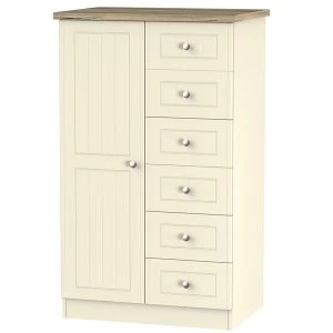 Image of Robert Dyas Wilcox Ready Assembled Childrens Wardrobe - Cream Ash