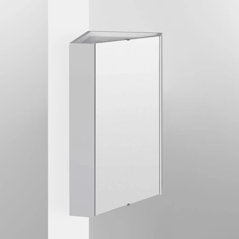 Image of NUIE Nuie Mayford Gloss White 459mm Corner Mirror Cabinet - NVC118 nvc118