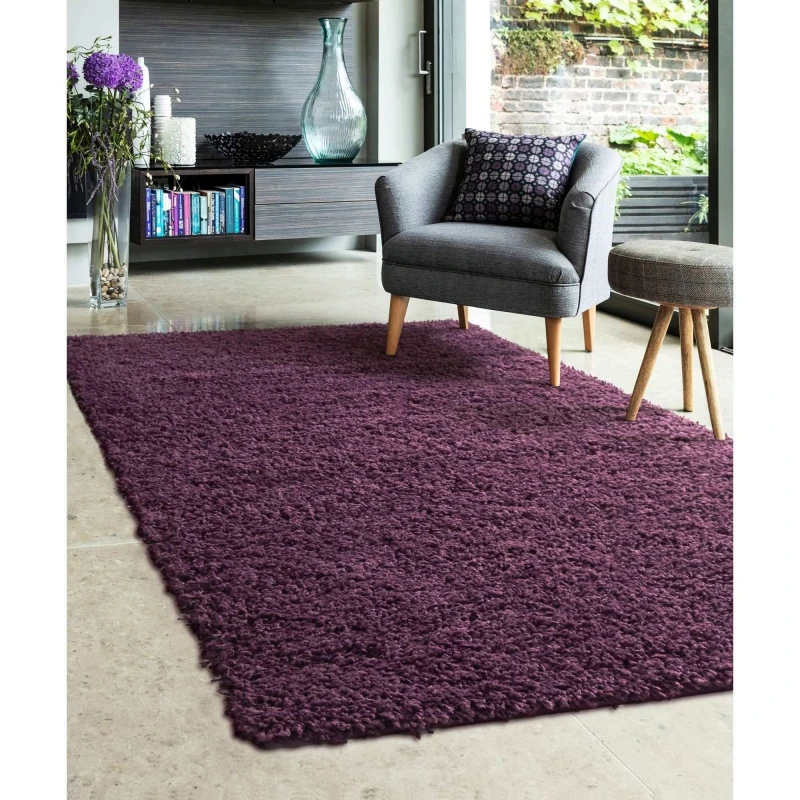 Image of Homemaker Jazz Shaggy Cosy Rug Plum 160X230 JB42145