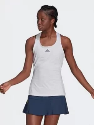 Image of adidas Tennis Y-tank Top, White/Black, Size S, Women