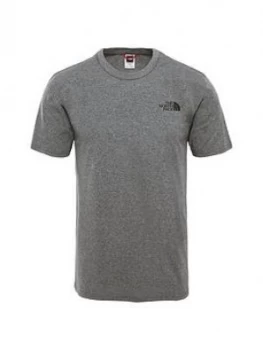 Image of The North Face Short Sleeve Simple Dome T-Shirt - Medium Grey Heather