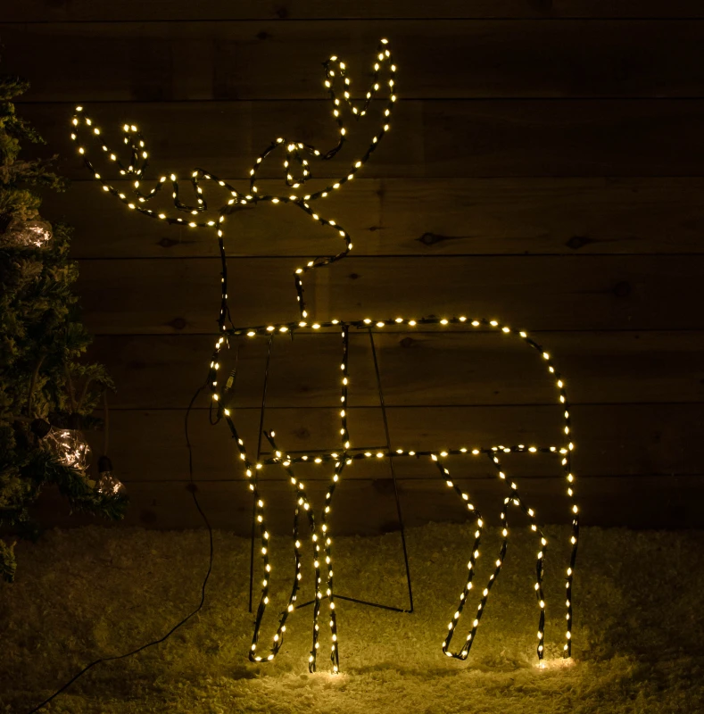 Image of 1mx80cm Light up Standing Christmas Reindeer with 292 Warm White LEDs