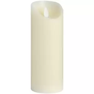 Image of Luxe Collection 3 x 8 Cream Flickering Flame LED Wax Candle