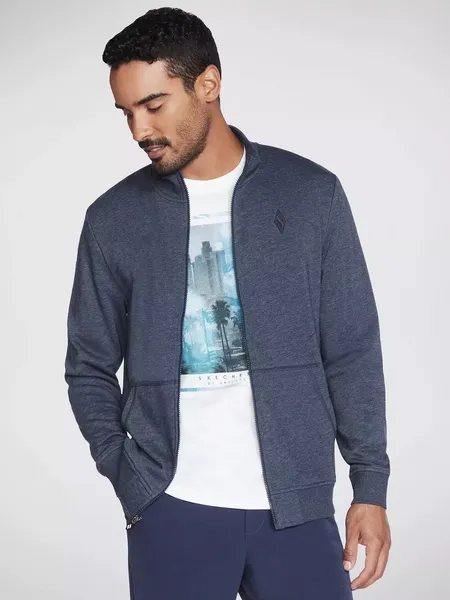 Image of Skechers Mens Go Walk Everywhere Zip Up Casual Jacket Medium NAVY SKE1914-NVY-M