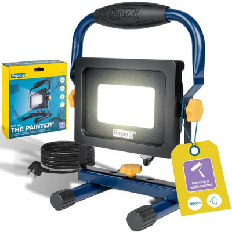 Image of Rapid LED Work Light The Painter Powerful 2000 Lumen Adjustable Light Angle Anti-Glare Ip65 Flood Light 6000K 2.5M Cord