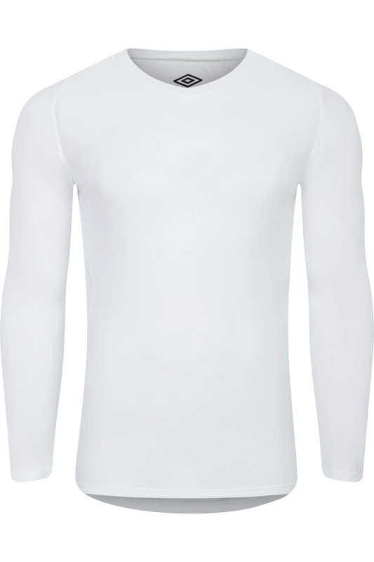 Image of Umbro Umbro Men Pro Long-Sleeved Base Layer Top in White Size: large White L Male 5063527029669