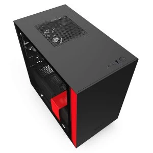 Image of NZXT H210i Mini-ITX RGB Gaming Case - Black/Red Tempered Glass