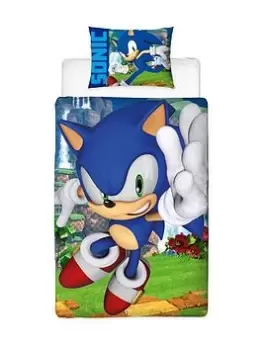 Image of Sonic The Hedgehog Moves Single Duvet Cover Set - Multi