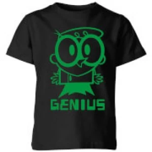 Image of Dexters Lab Green Genius Kids T-Shirt - Black - 3-4 Years