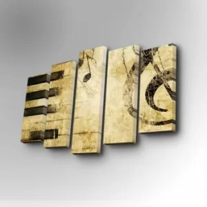 Image of 5PUC-081 Multicolor Decorative Canvas Painting (5 Pieces)