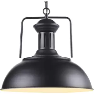 Image of Piastra Pendant Lamp, Modern Hanging and Ceiling Light Fixture, Suspended Lighting in Black for Dining Room, Living Room or Kitchen - Black - Teamson