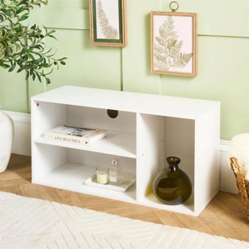 Image of OHS OHS Oslo 3 Cube Freestanding TV Unit Storage Shelf in White White One Size Unisex 5027434229840