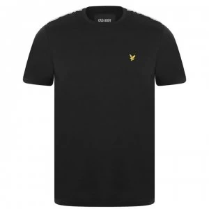 Image of Lyle and Scott Taped T Shirt - True Black 572