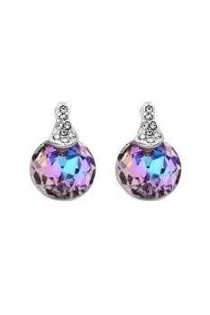 Image of Silver Plated Crystal Vitrail Light Earrings